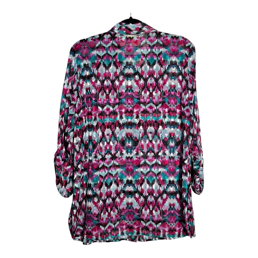 Ruby Rd Petite Abstract Print Button Front Tunic … - image 4